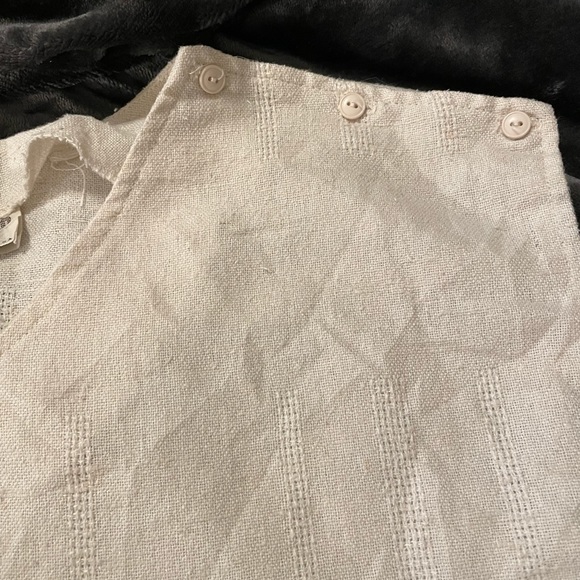 Vintage 1970s cropped linen top with button detailing - Picture 4 of 4